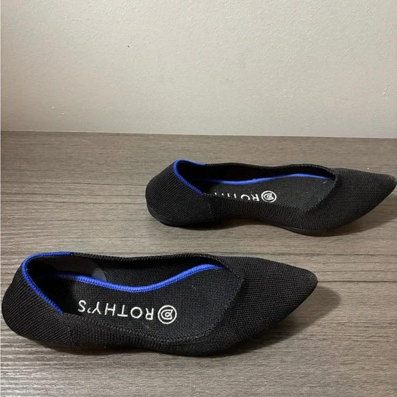 Rothy's Black Women's Flats Pointed Toe Size 6 - Picture 3 of 7
